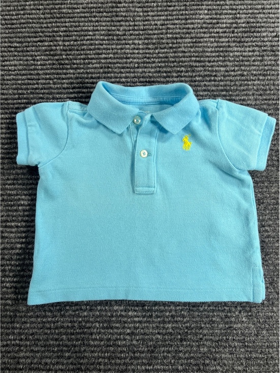 Ralph Lauren Other - Ralph Lauren Baby Teal Blue Short Sleeve Polo Shirt 3M with Yellow Pony Logo